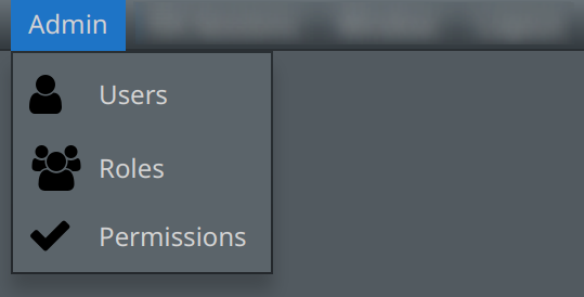 A simplified view of the Marketcetera admin menu